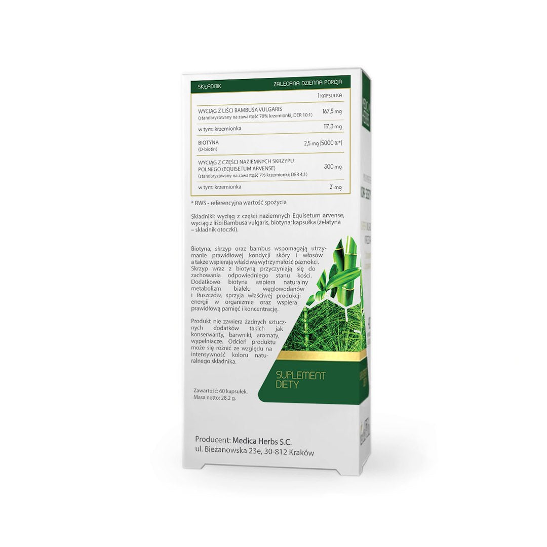 Medica Herbs Bamboo Biotin Horsetail baksida näringsfakta