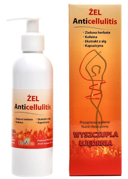 Gorvita Żel Anticellulitis 200ml baksida etikett