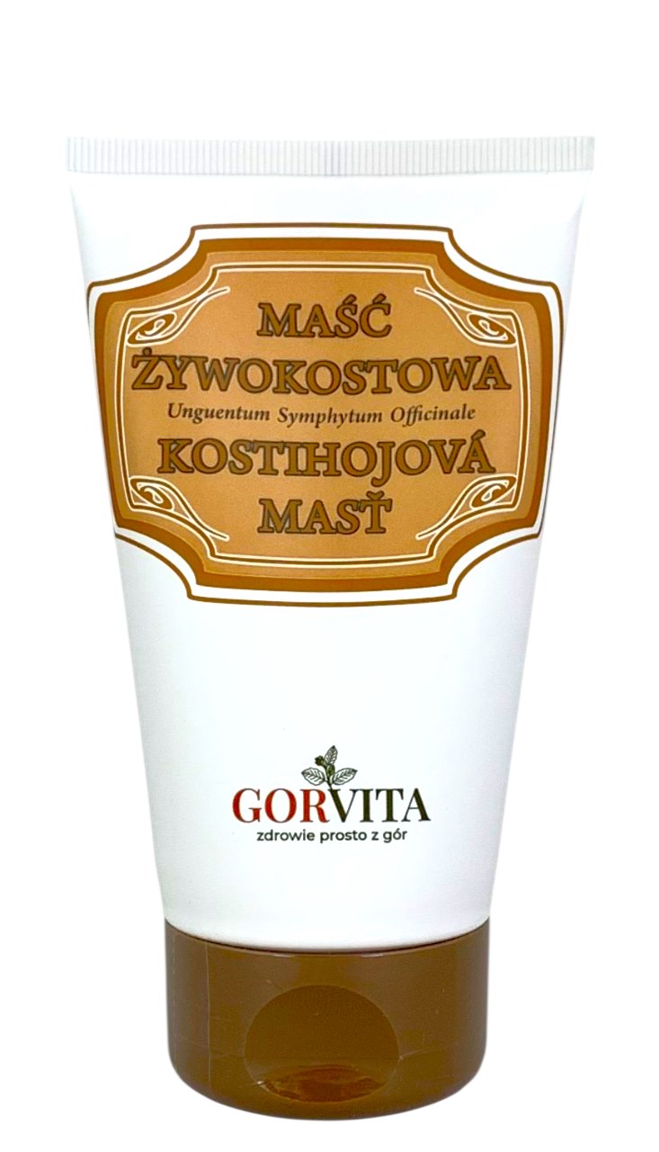 Gorvita Comfrey Salve 130ml baksida med innehållsdeklaration