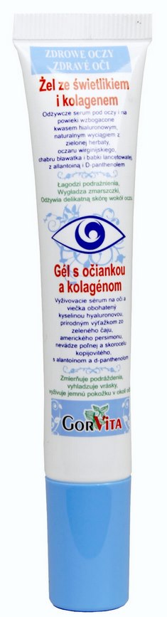 Gorvita Eye Gel baksida med näringsinformation