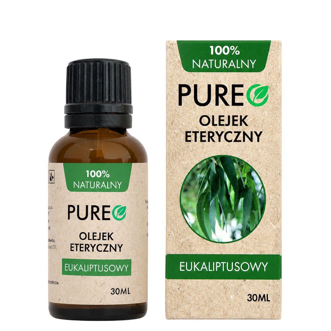 Pure o Natural Eucalyptus Essential Oil 30ml framsida