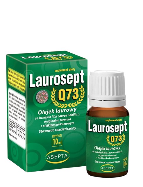 Asepta - Laurel Oil + Turmeric Oil baksida med näringsinformation