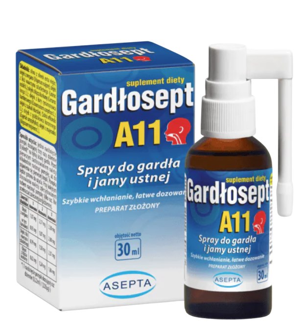Asepta Cardiosept A11 Throat And Oral Cavity Spray framsida