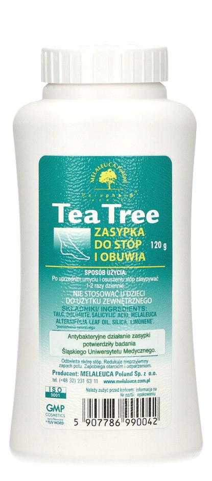Melaleuca Tea Tree Foot Powder framsida
