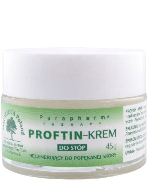 Parapharm Melaleuca Proftin regenererande fotcreme framsida