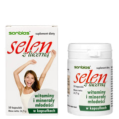 Sanbios Selenium With Alfalfa 50 Caps framsida
