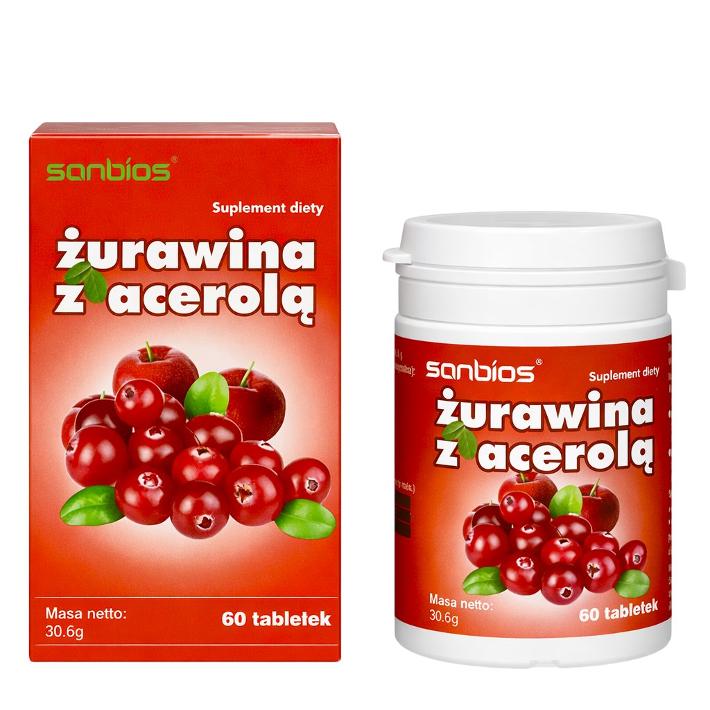 Sanbios Cranberry With Acerola 60 Tabs framsida