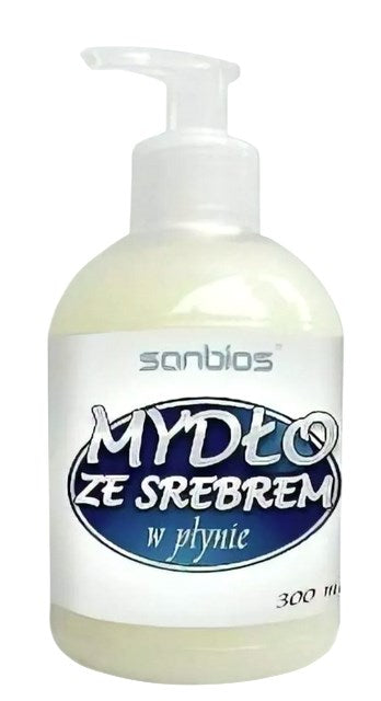 Sanbios Liquid Soap With Silver 300ml framsida