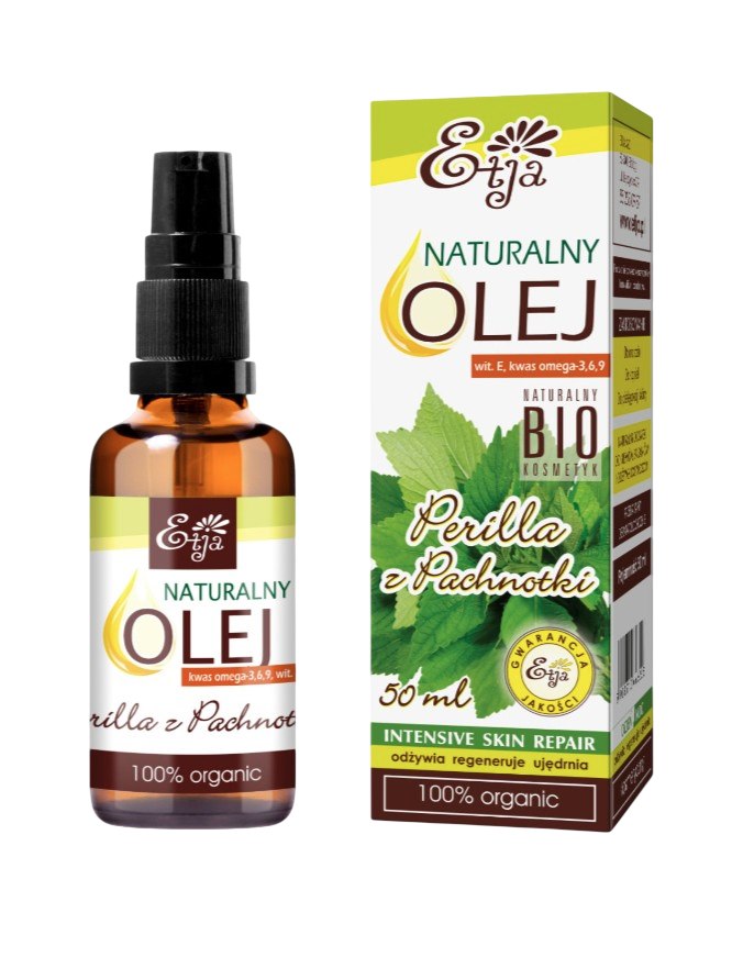 Etja Naturally Oil Perilla 50ml baksida etikett