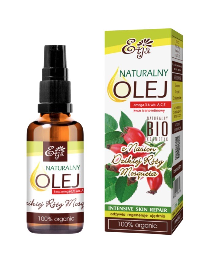 Etja Natural Rose Hip Oil baksida etikett