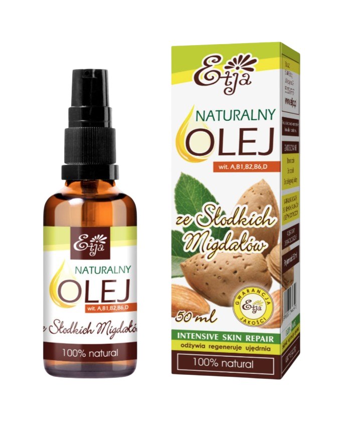 Etja Natural Sweet Almond Oil baksida näringsfakta