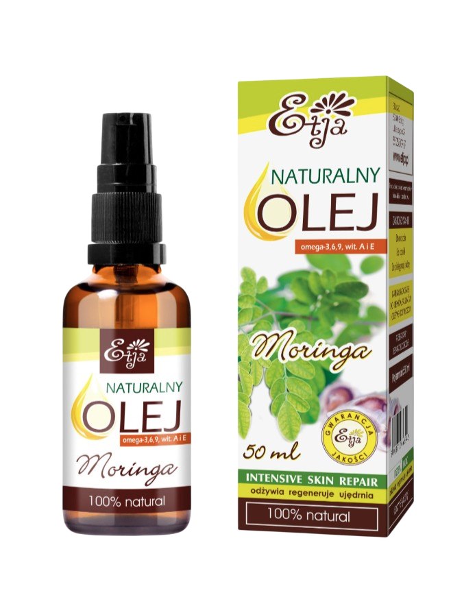 Etja Natural Oil Moringa baksida med information