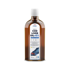 Osavi - Norjalainen turskanmaksaöljy - 1000mg Omega-3 + D3, Sitruuna - 250ml