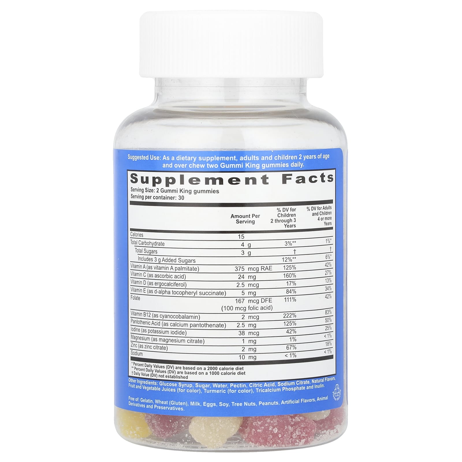 Gummiking Multivitamin + Mineral näringsfakta