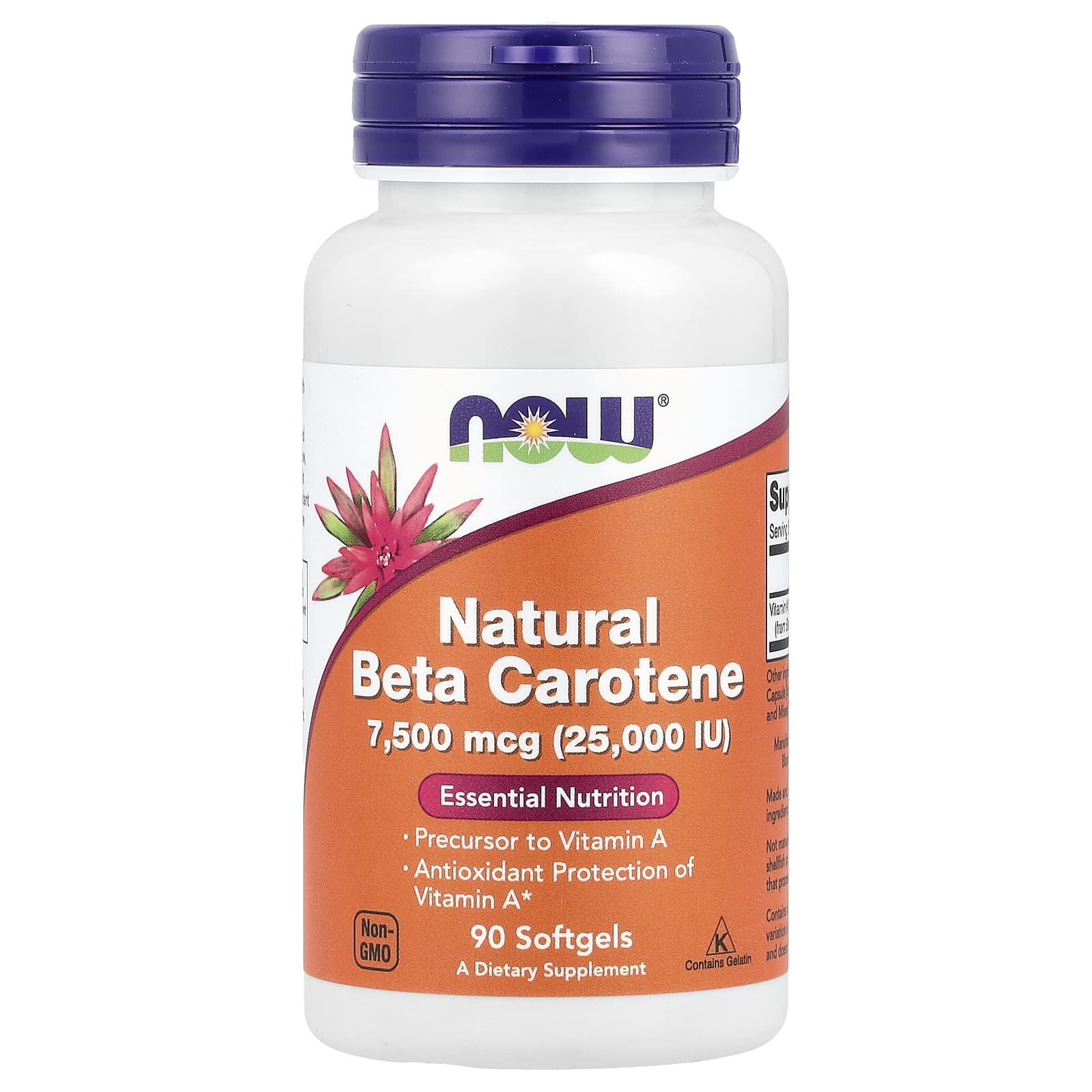 Natural Beta Carotene baksida näringsfakta