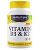 Healthy Origins - Vitamin D3 & K2 - 60 Caps