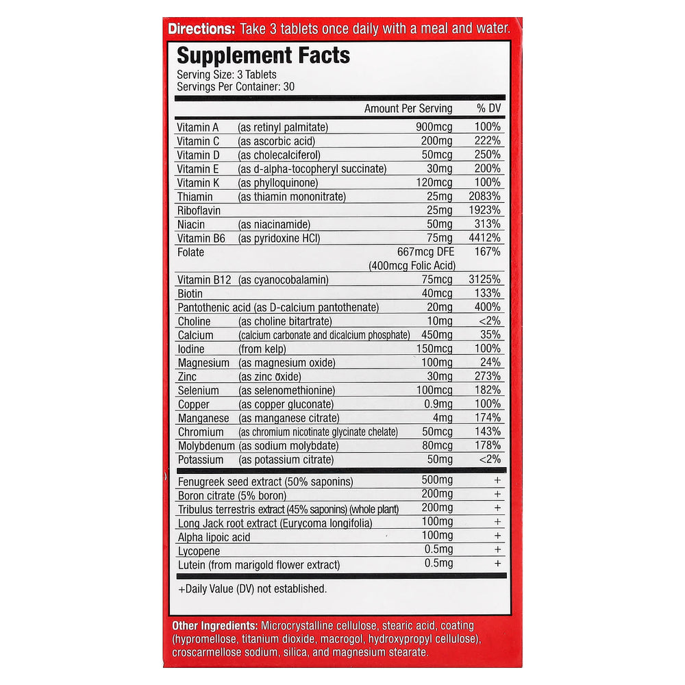 MuscleMeds Vitamin T ingredienser lista