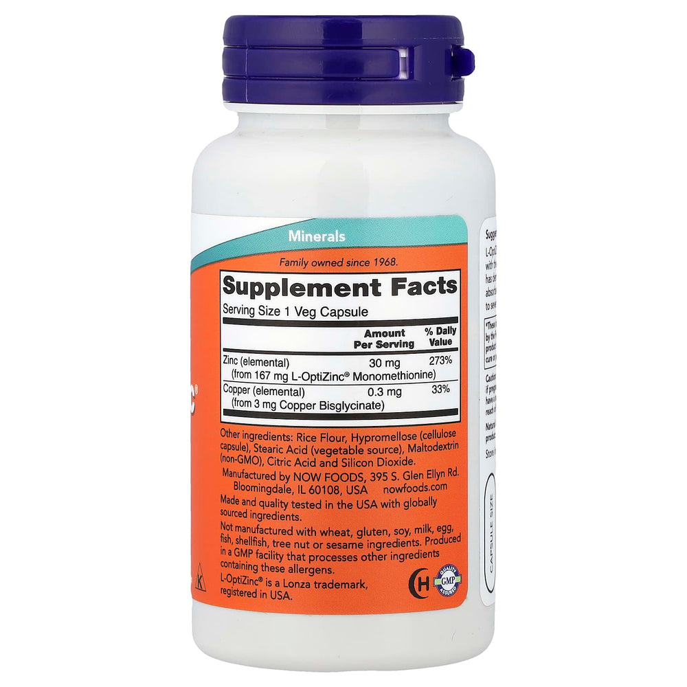 L-OptiZink ingredienser & etikett