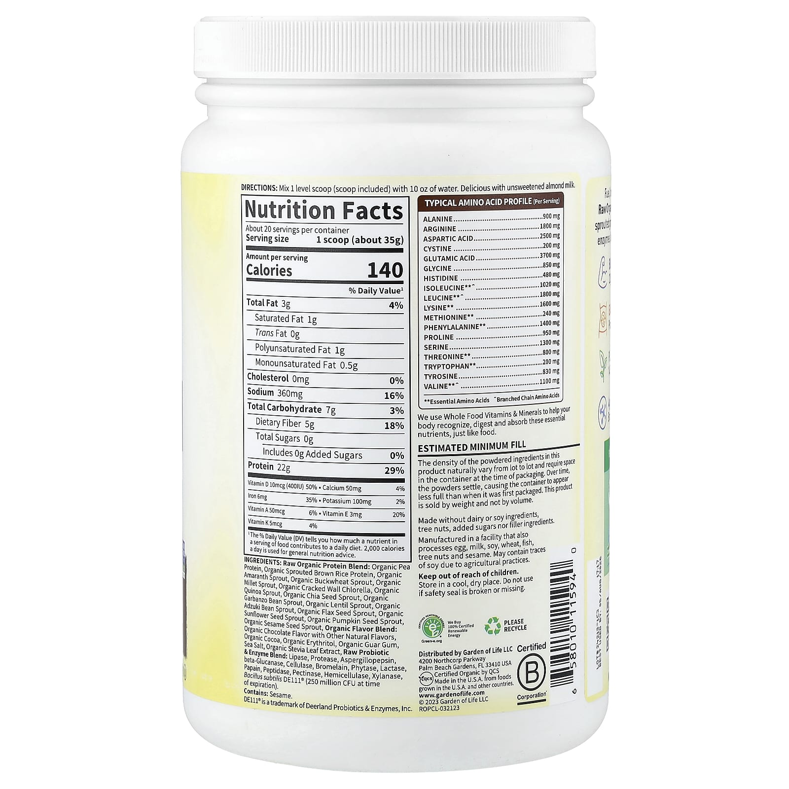 Garden Of Life - RAW Økologisk Protein