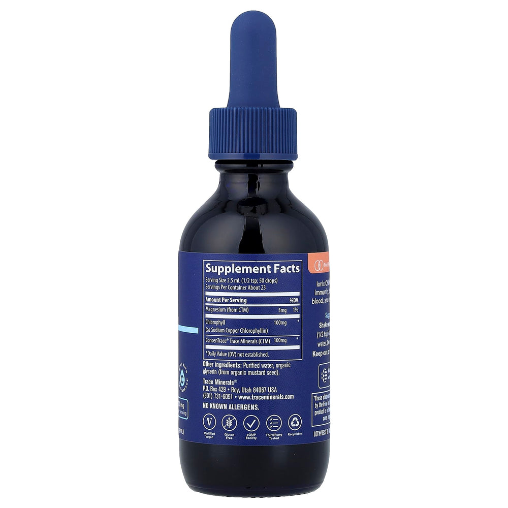 Liquid Ionic Chlorophyll ingredienser och produktinformation