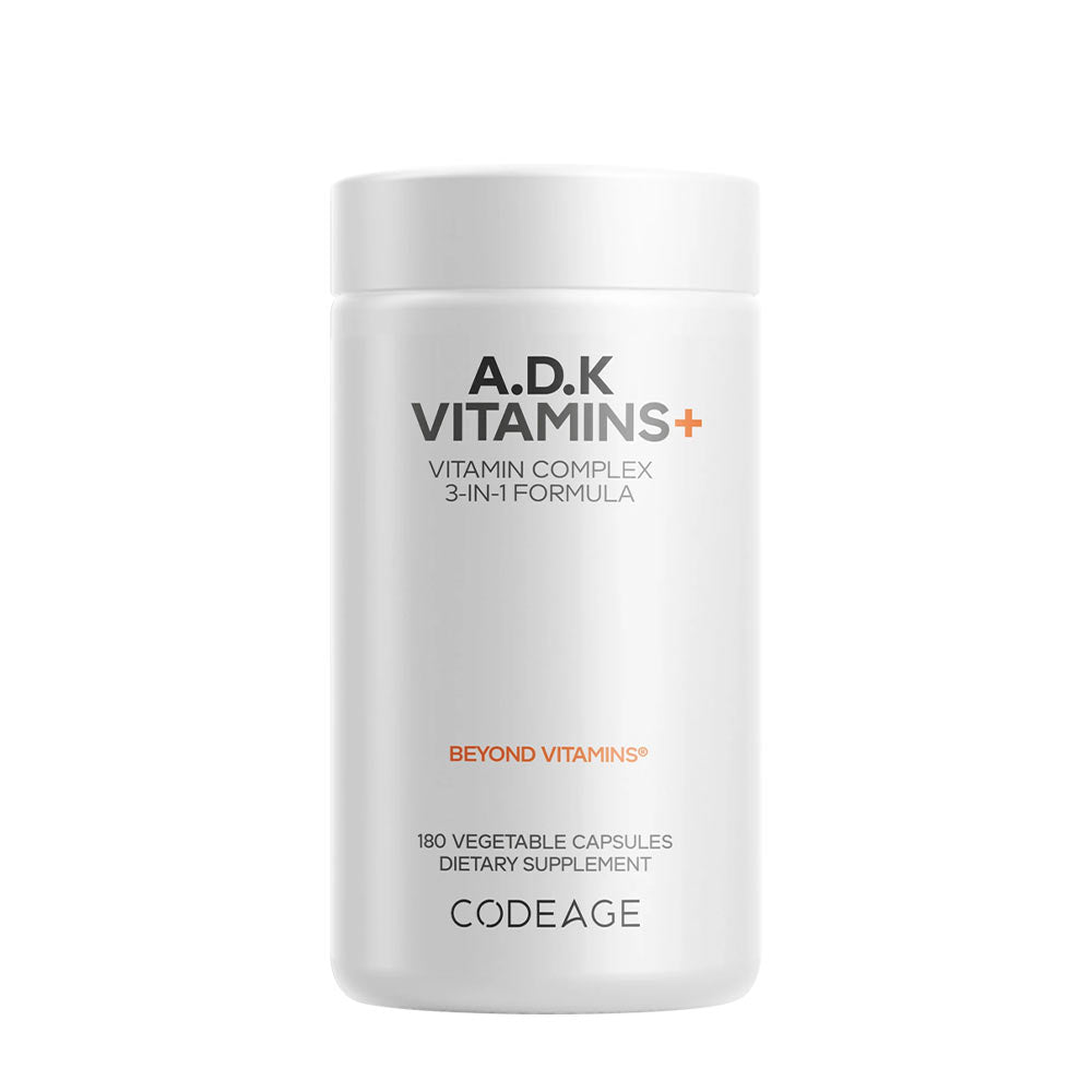 Codeage - A D K Vitamins+ - 180 Vcaps - 180 Vegetable Caps