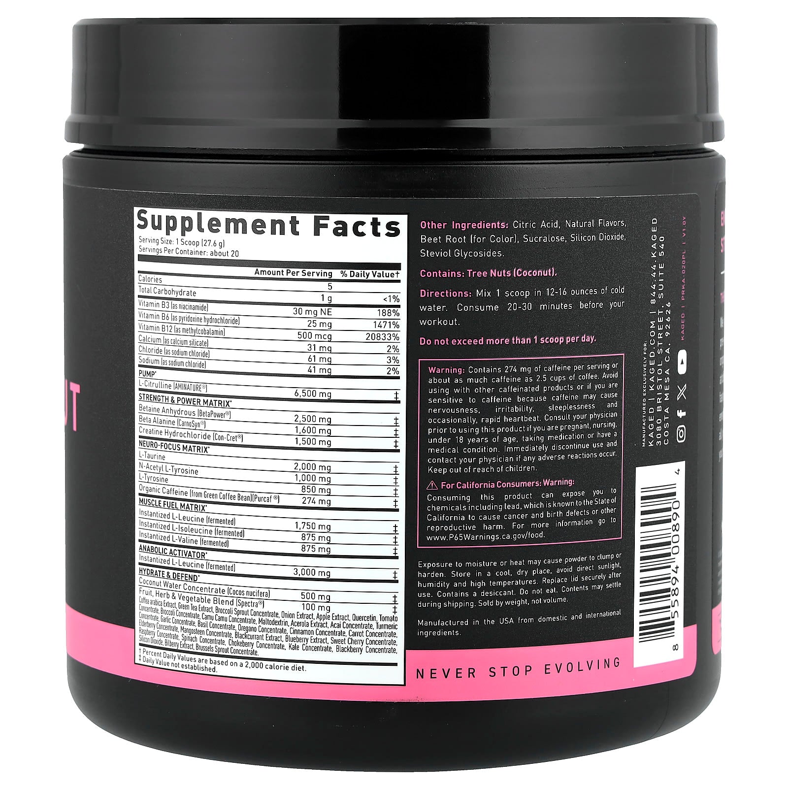 Kaged Muscle - Pre-Workout