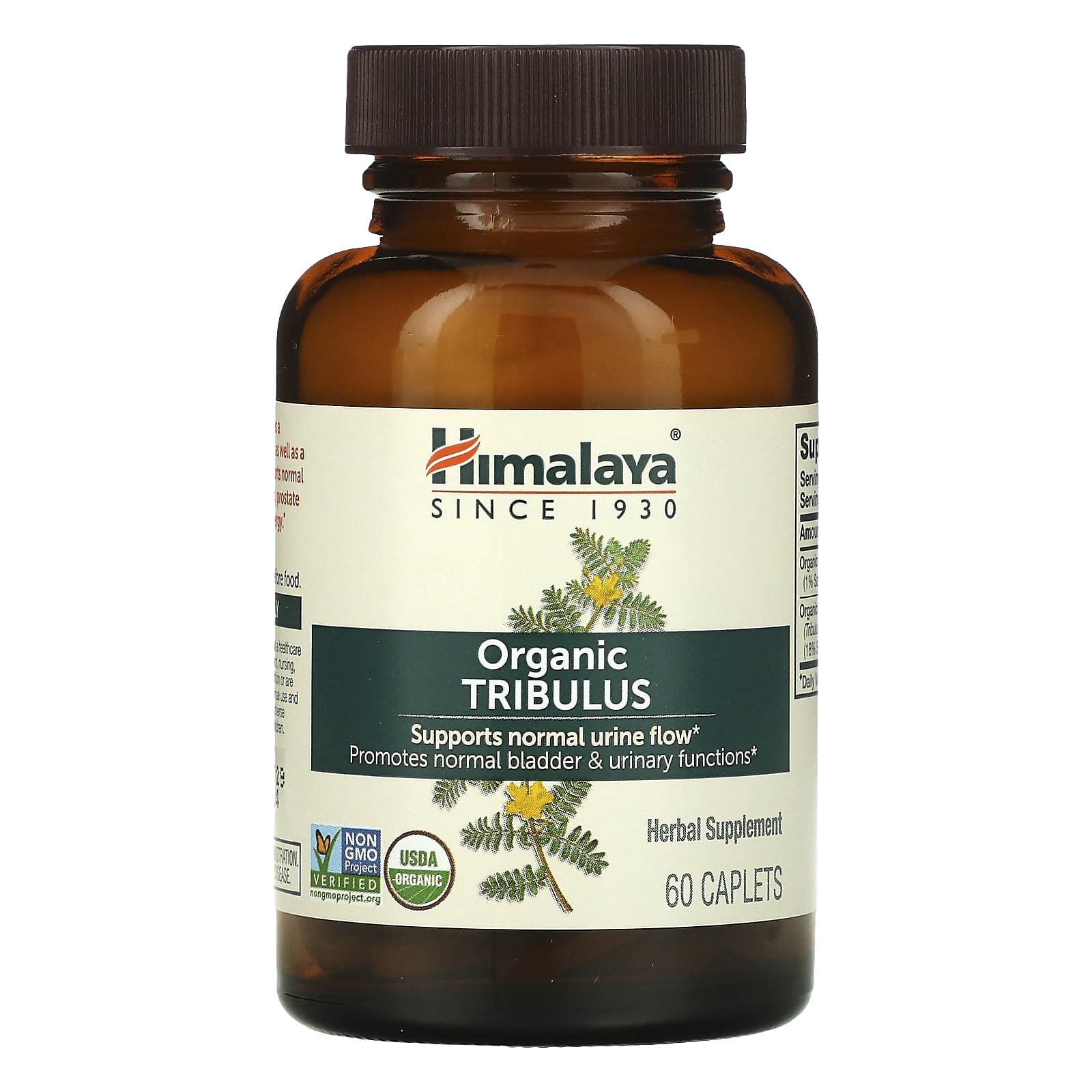 Himalaya - Herbals - Organic Tribulus - Men Libido Support - 60 Caplets (41g)
