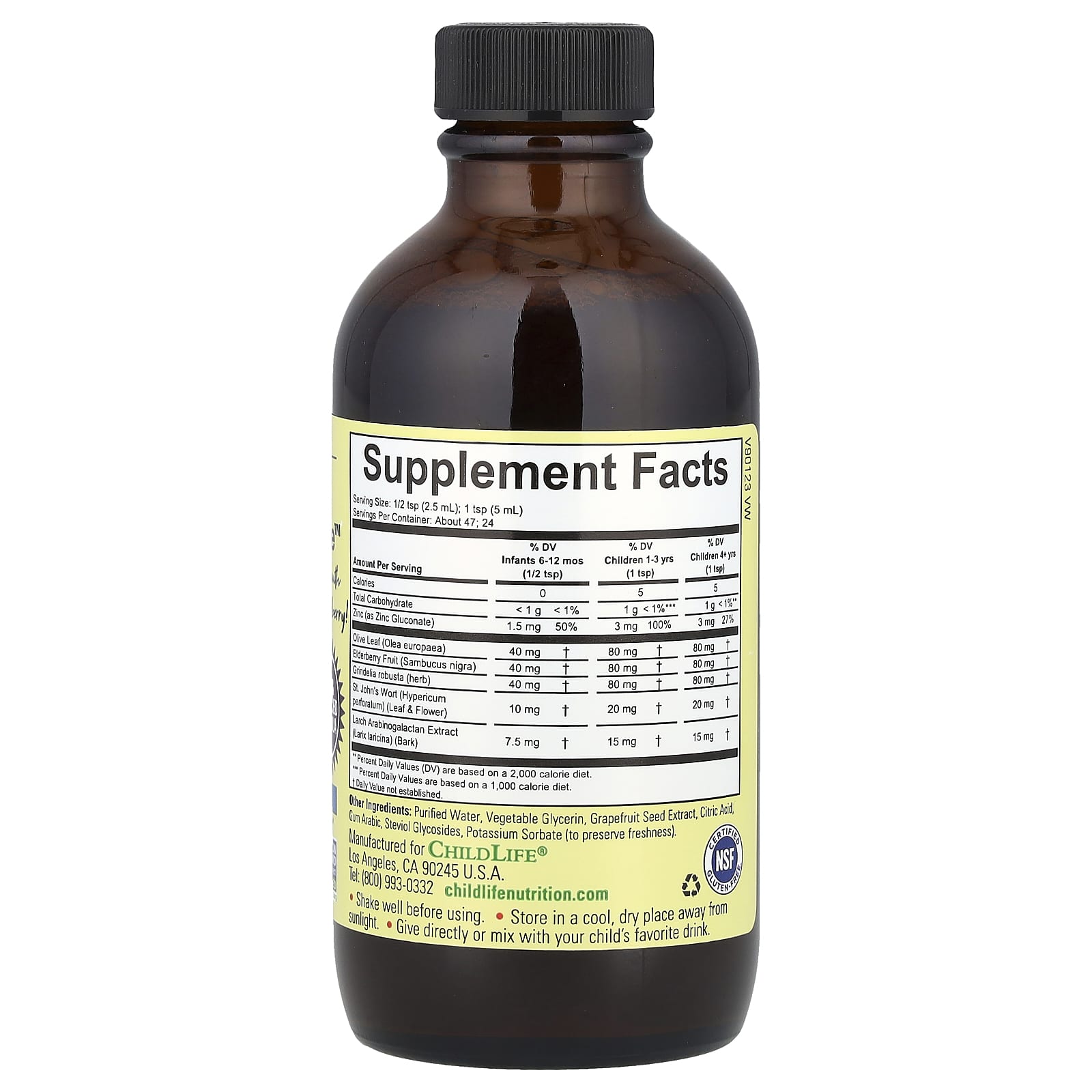 First Defense ingredienser och innehållsförteckning etikett