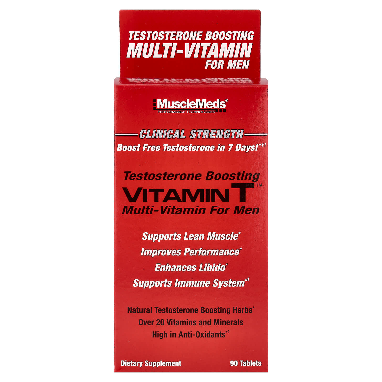 MuscleMeds Vitamin T baksida näringsfakta