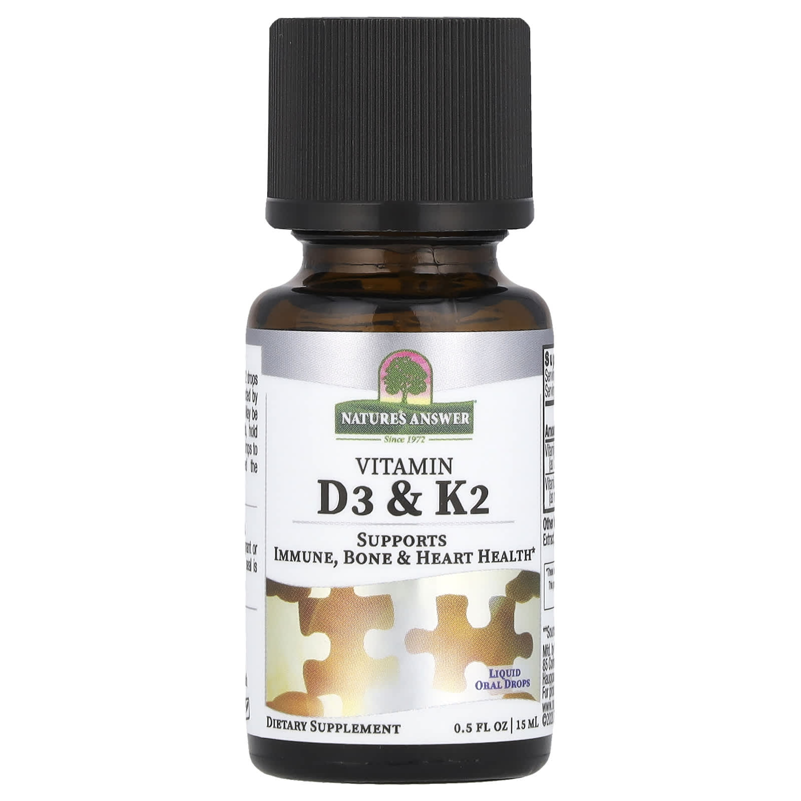Nature'S Answer - D3- ja K2-vitamiini - 15ml