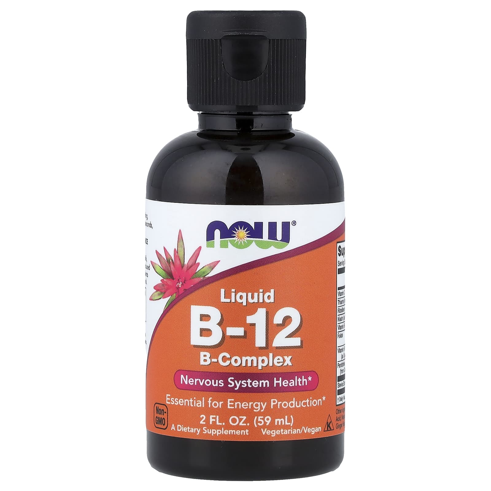 NOW Foods - B-12-vitamiini Nestemäinen B-kompleksi - 59ml