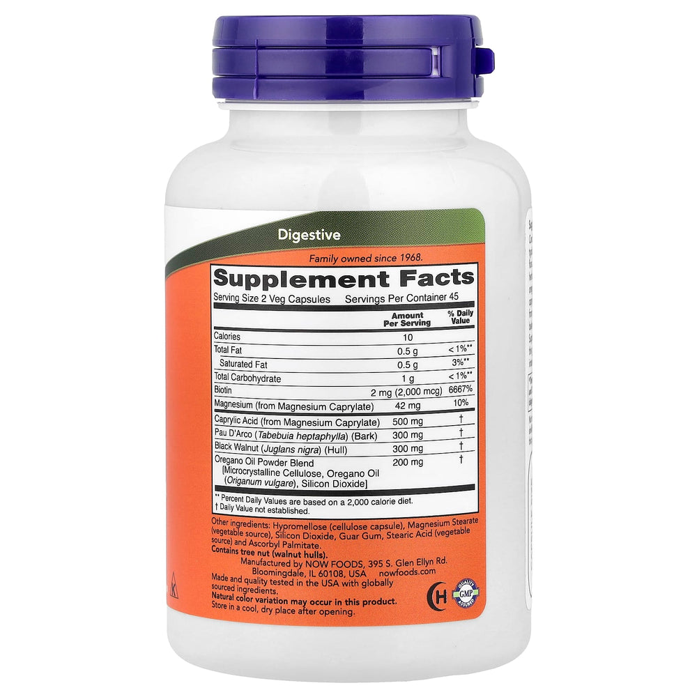 Now Foods Candida Support förpackning öppen