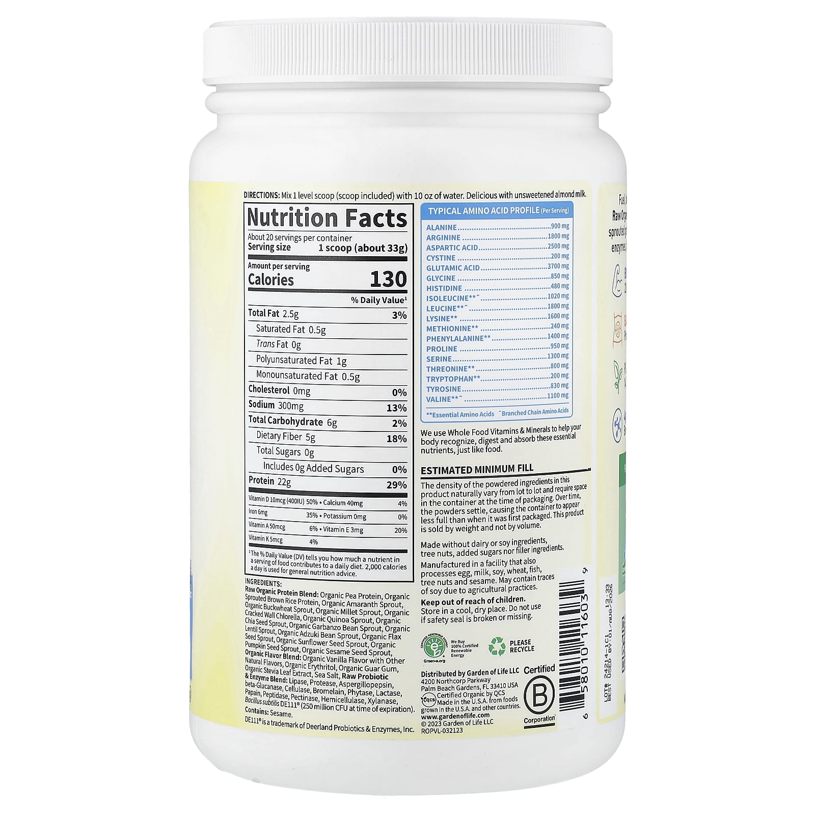 Garden Of Life - RAW Økologisk Protein