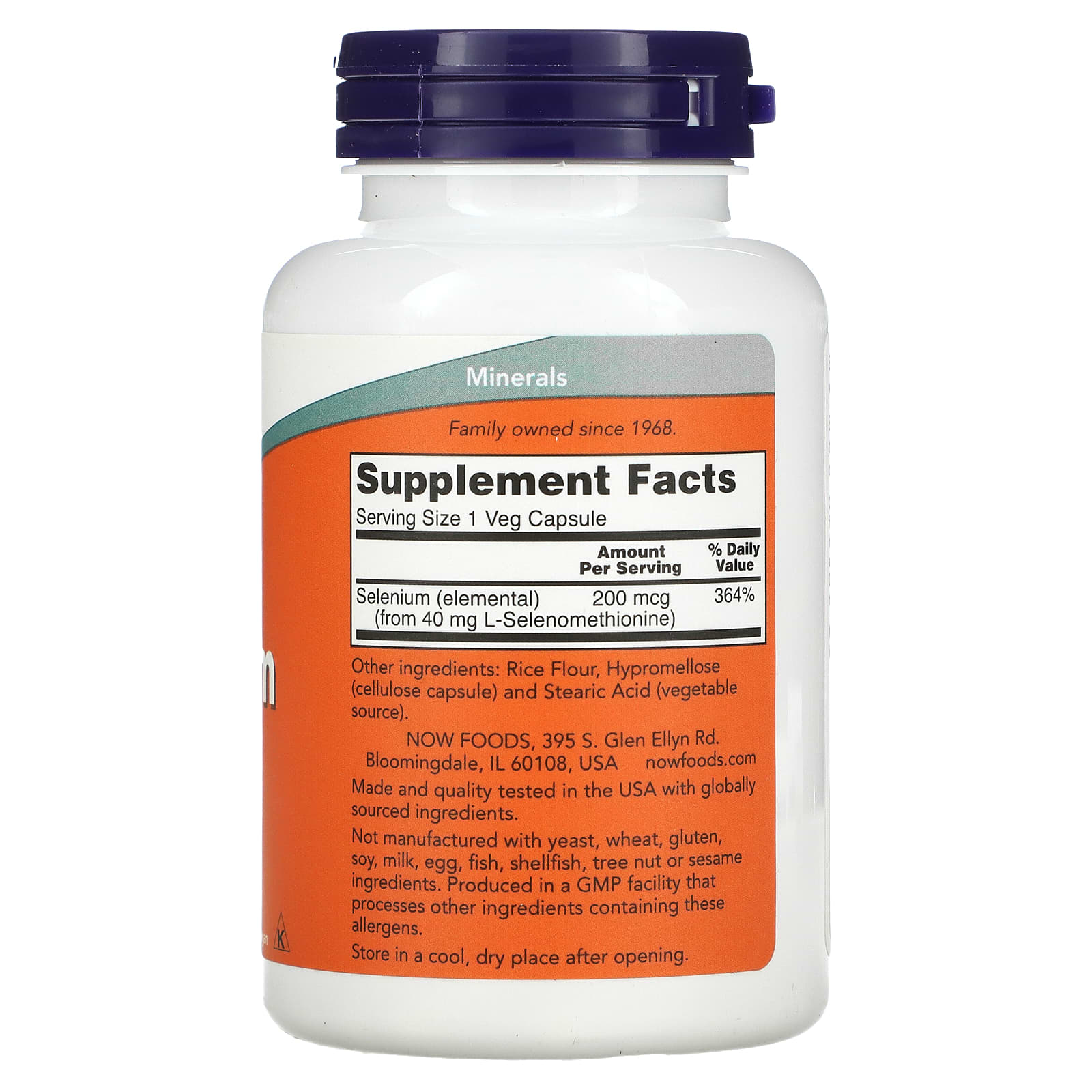 NOW Foods Selenium doseringsanvisning