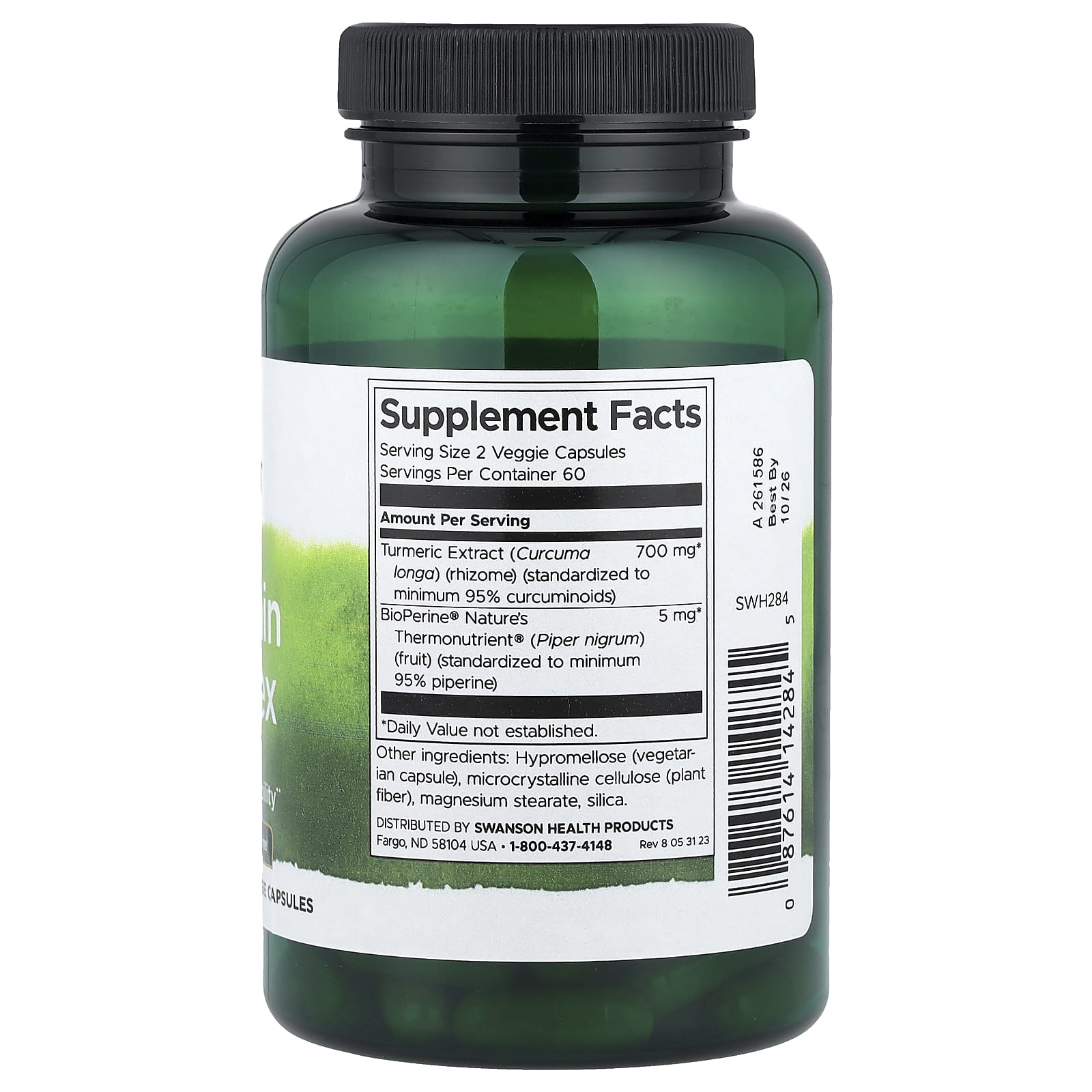Swanson Curcumin Complex näringsfakta och ingredienser