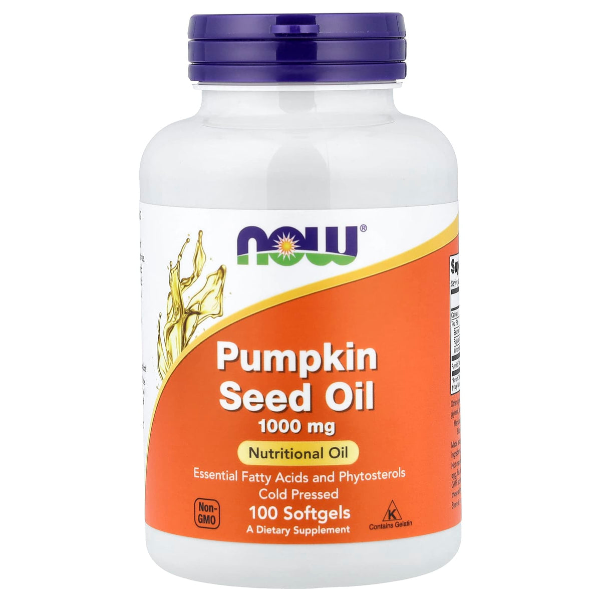 Now Foods - Kurpitsansiemenöljy 1000mg
