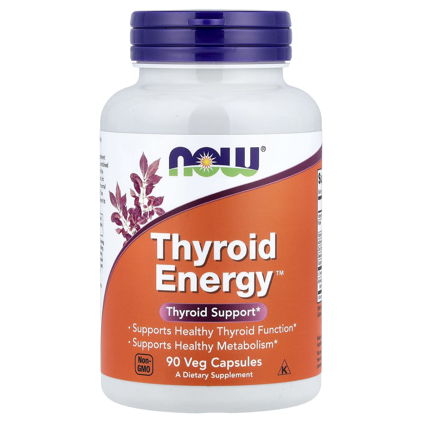 NOW Foods Thyroid Energy baksida