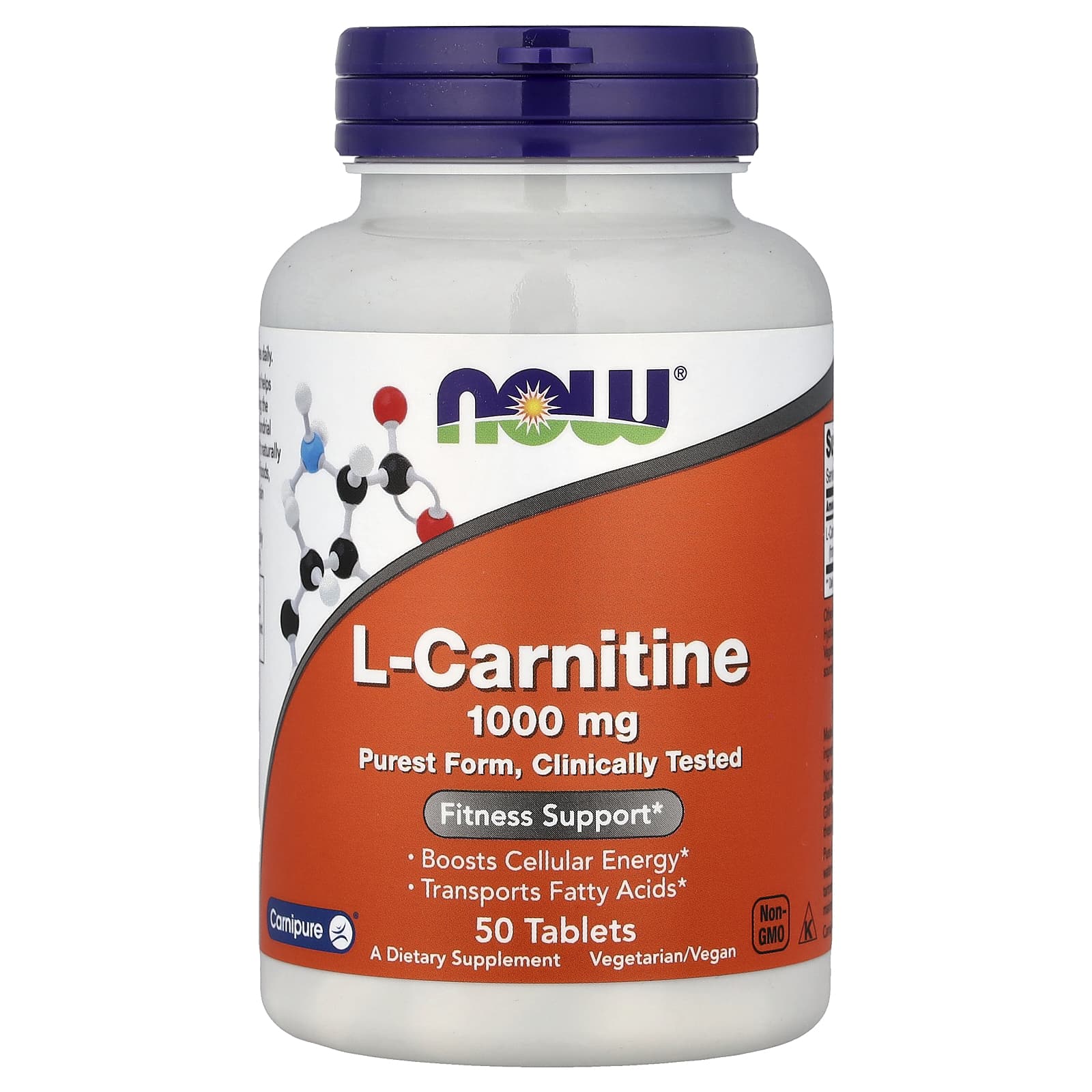 L-Carnitin 1000 mg – 50 tabletter baksida