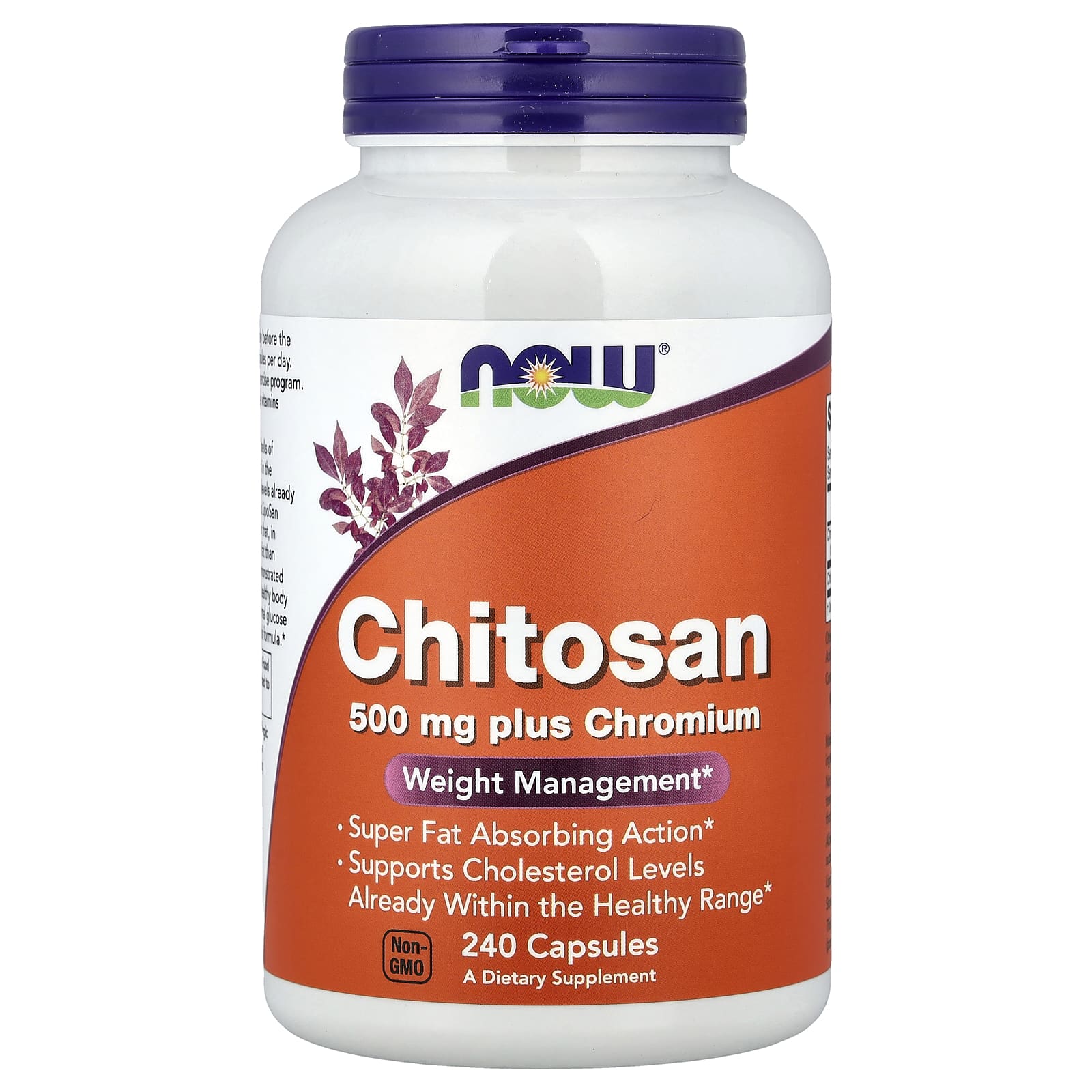 Chitosan Plus Krom baksida med näringsfakta