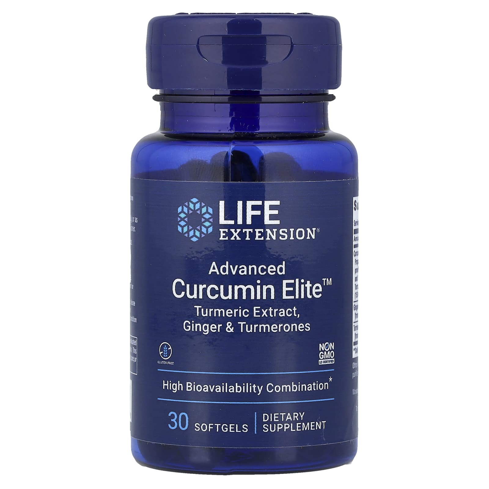 Life Extension Advanced Curcumin Elite baksida