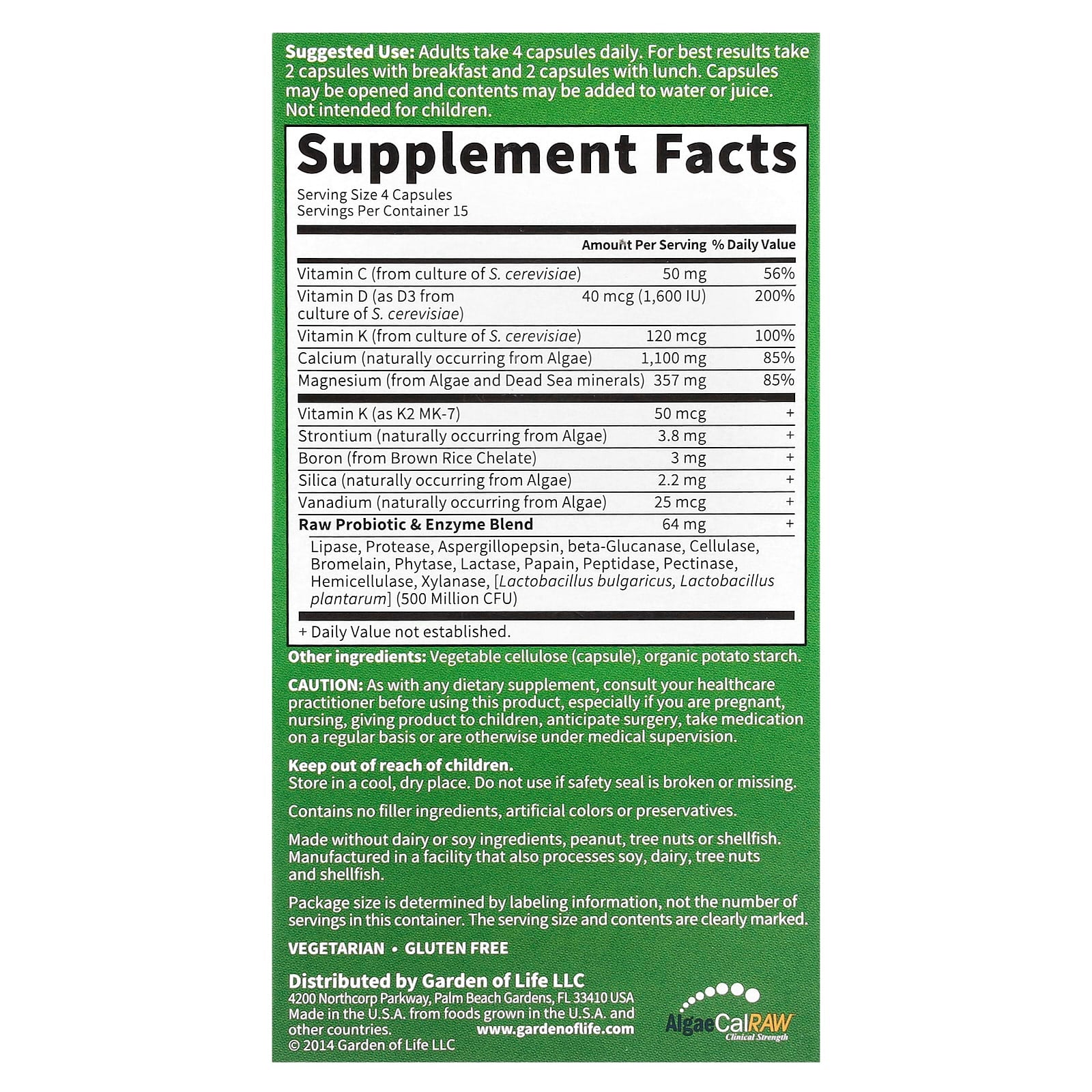 Garden Of Life - Vitamin Code Raw Calcium