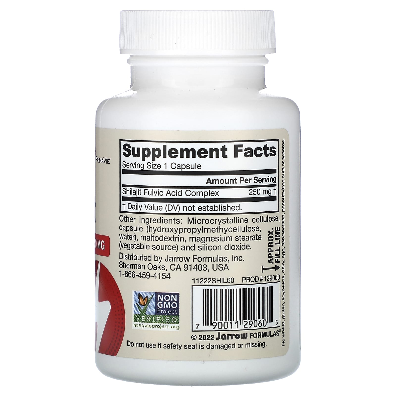Shilajit Fulvic Acid Complex näringsfakta & ingredienser