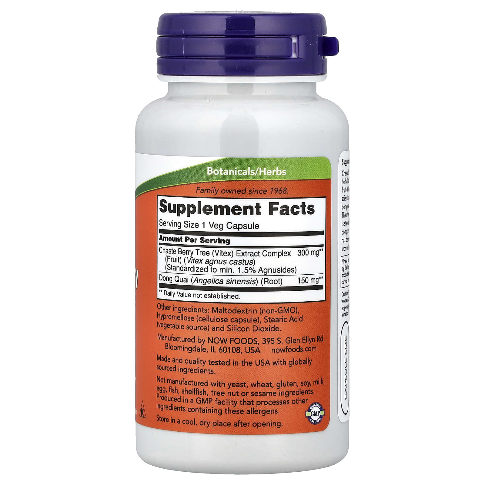 Chaste Berry Vitex Extract ingredienslista