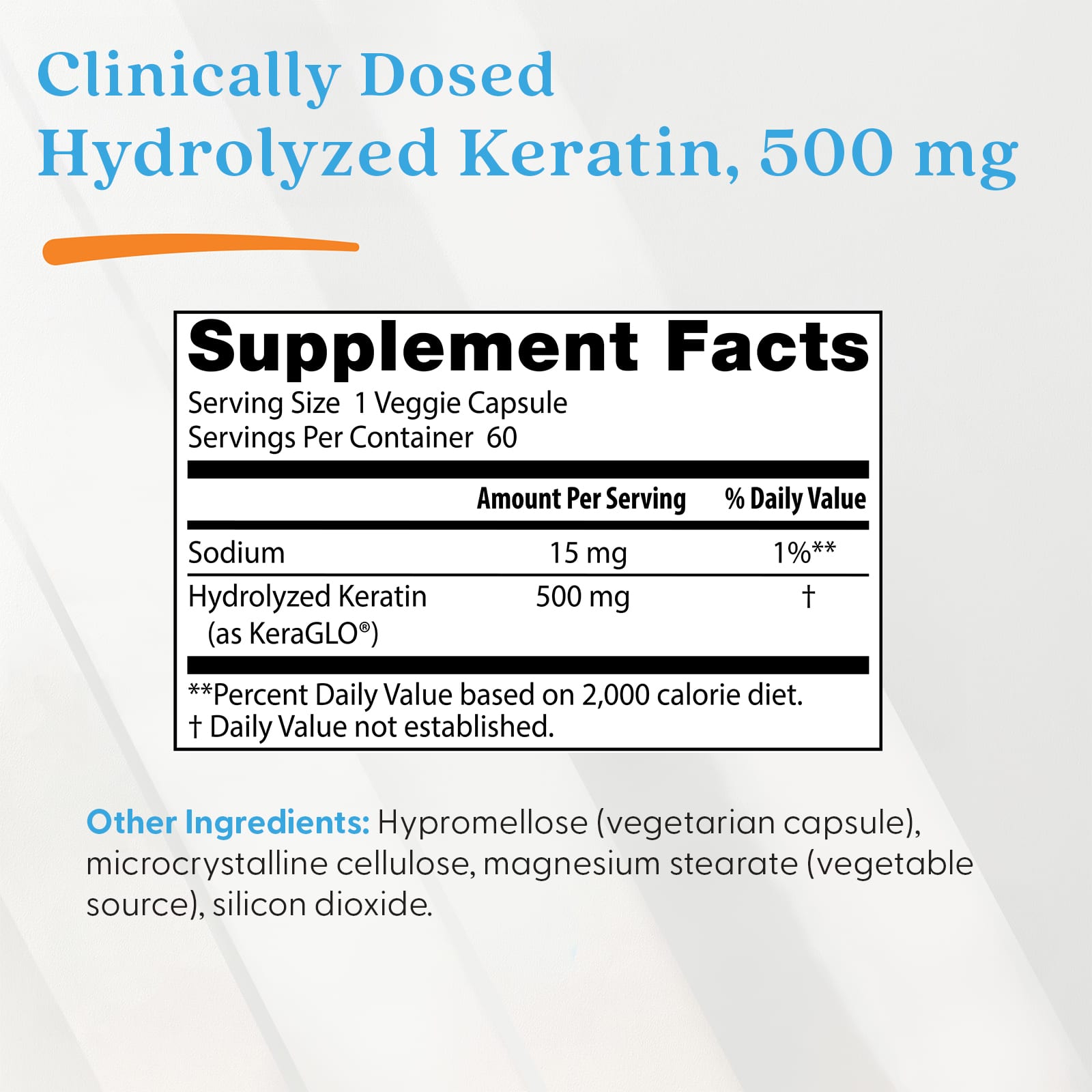 Hydrolyzed Keratin kapsel närbild