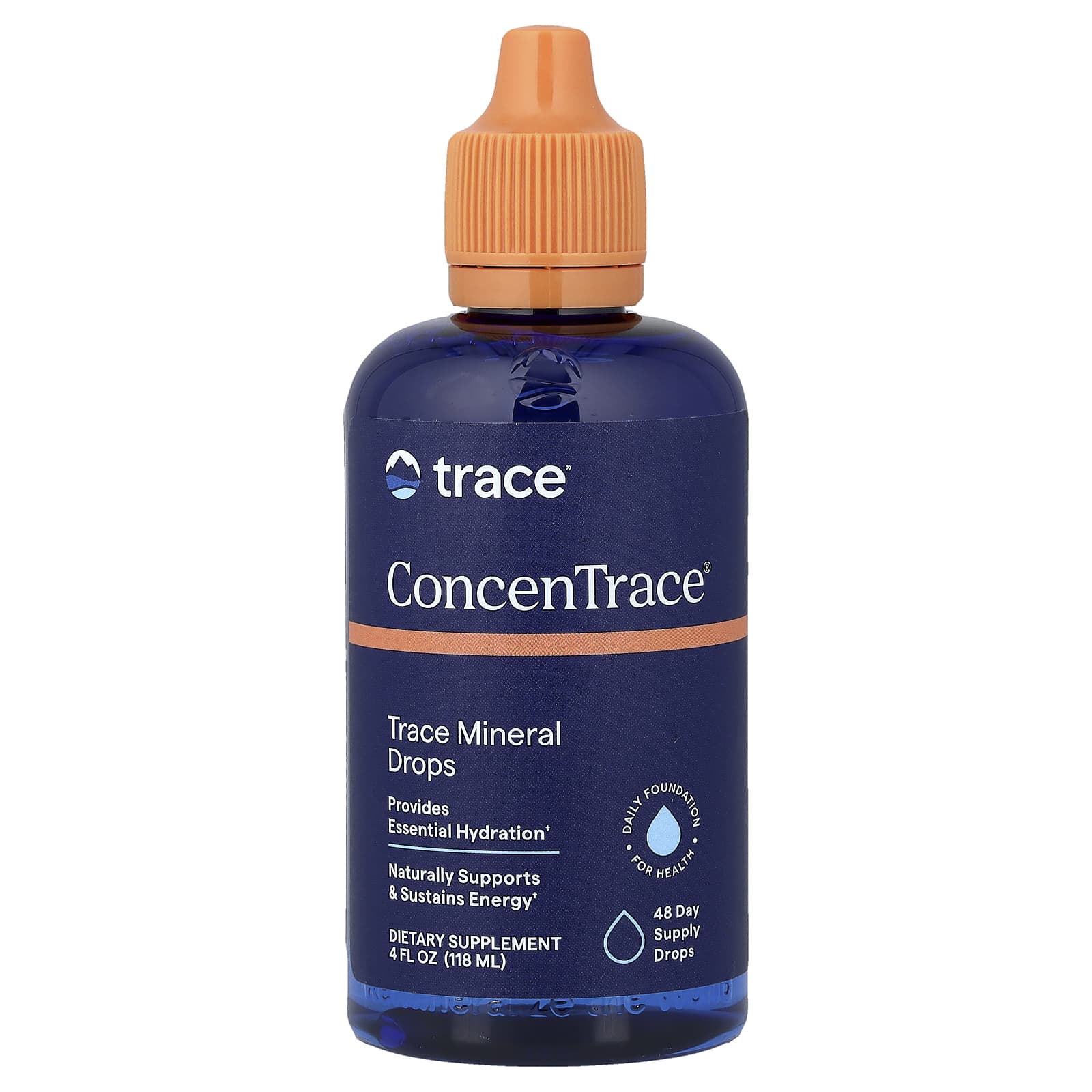 Trace Minerals Trace Mineral Drops baksida etikett