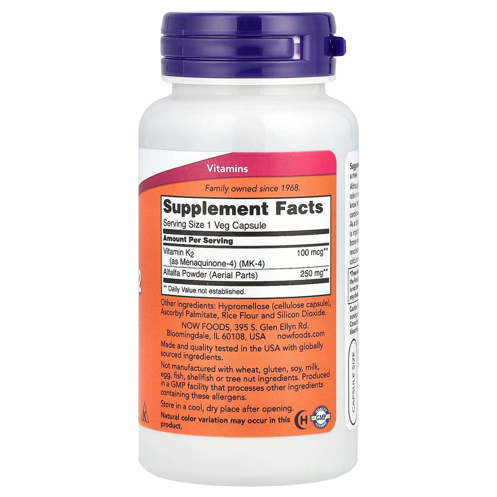 Vitamin K2 – Menakinon-4 ingredienser etikett