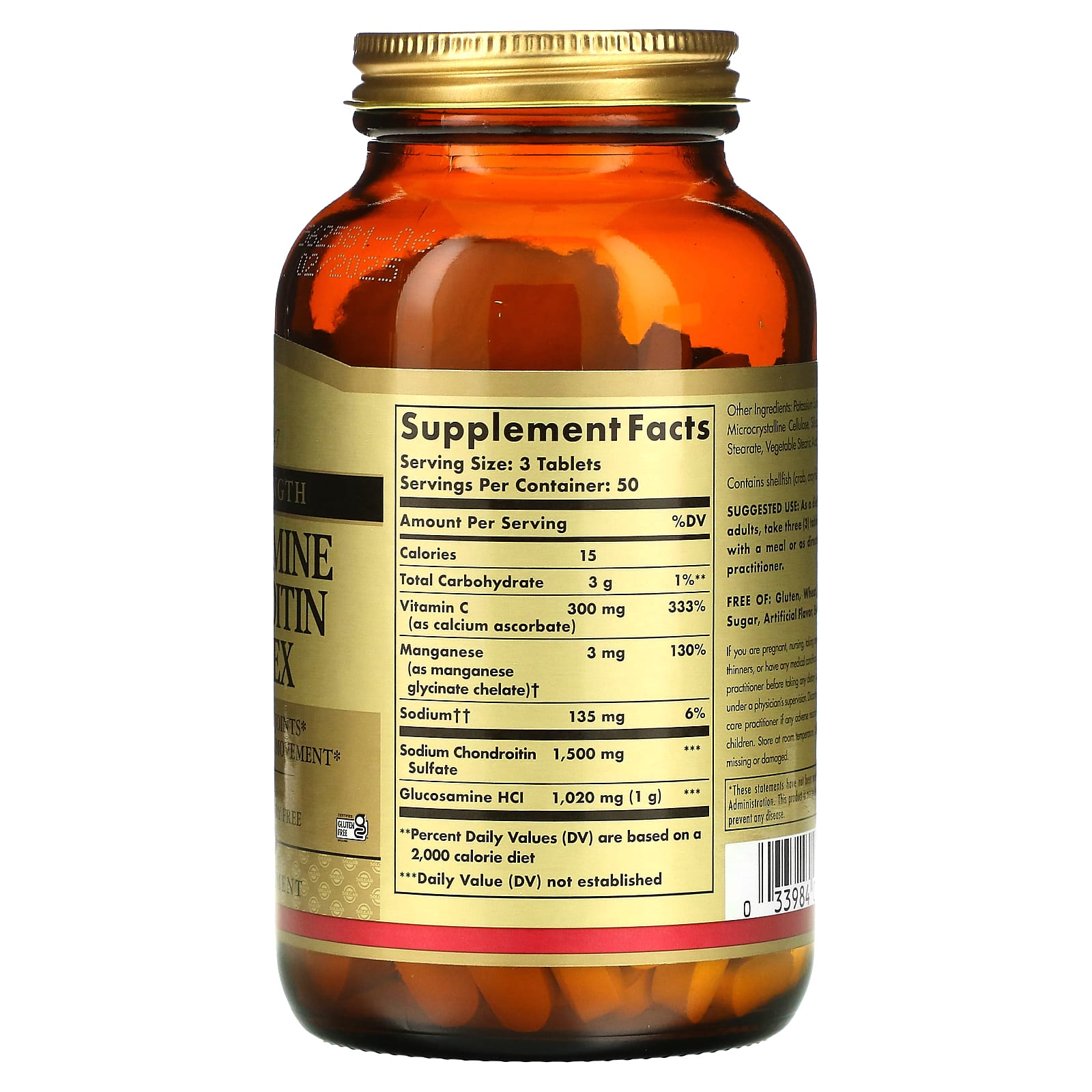 Glucosamine Chondroitin Complex ingredienser & etikett