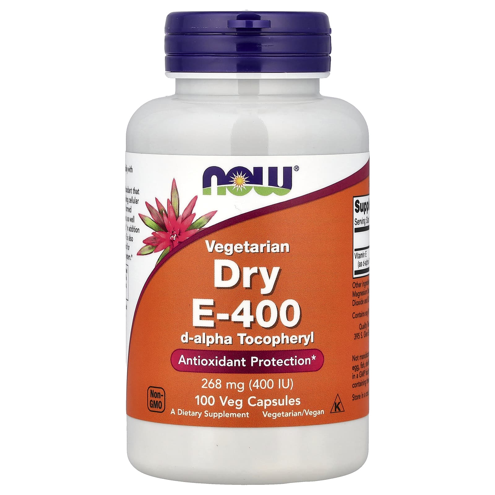 Vitamin E-400 Dry baksida näringsfakta