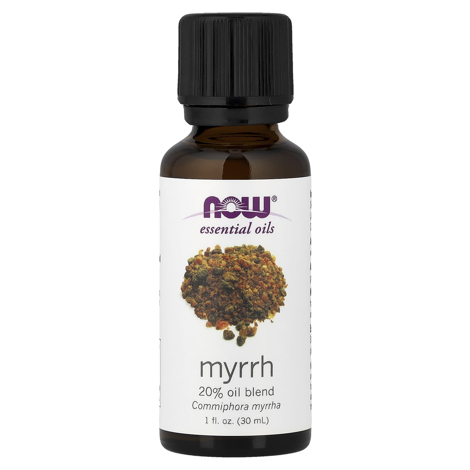 NOW Foods Myrrh Oil Blend baksida etikett