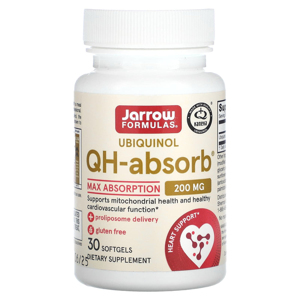Ubiquinol QH-Absorb 200 mg öppen burk